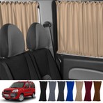 Fiat Doblo 1 2000-2010 Uyumlu Krem Raylı Oto Perde Takımı (Bagaj Tek-Sürgülü Çift Kapı)