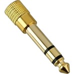 6.3 mm Erkek To 3.5 mm Dişi Çevirici Dönüştürücü Jak Adaptör Gold Bakır Kaplama