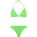 Aquella Dokulu Neon Yeşil Üçgen Bikini Takım