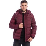 Dynamo Erkek Bordo Su Geçirmez Şişme Mont + Yelek 2 Si Bir Arada Günlük Kullanım İçin Orta Kalınlık