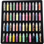 48'li Sim Pul Boncuk Seti Tırnak Göz Çevresi Süsleme Kalıcı Oje Protez Tırnak Nail Art