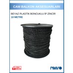 glassmakro 10 Metre Uzun Cam Balkon Plastik Siyah Boncuklu İp Zincirleri Estetik Görünüm ve Dayanıklılık