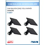 glassmakro Makro Cam Balkon Tekeri Çıkış Yeri Kapak 4 Adet Kolay Temizlenebilir ve Değiştirilebilir