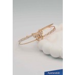 Trend Collection Zirkon Taşlı Kadın Bileklik Ayarlanabilir Altın Kaplama Maden ile Şık Kelebek Tasarımı