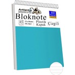 Telli Masaüstü Not Defteri Çizgili A5 Orta Boy 1 Adet Masa Üstü Plastik Kapaklı Spiralli Bloknot Blocknote 80 Yaprak