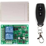 QIACHIP 2 Kanallı, 220 Volt 433 Mhz. Tek modül ile 2 cihaz kontrolü. Uzaktan Kumandalı Modül. 1 metal kumandalı.