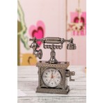 KaktüsKedi Vintage Telefon  7173251 Model Nostaljik Dekoratif Masa Saati 7173251 Çok Renkli Alarm Özelliği ile