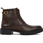 Erkek Kahverengi Bağcıklı Deri Casual Postal Bot 25WFD6201FT