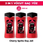 Axe Premium Collection Duş Jeli Cherry Spritz 3 In 1 Vücut Saç Yüz 300 ml X3