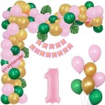 Düvenci Ticaret Çıtıpıtıstore Lüks Pembe Doğum Günü Balon Zincir Set