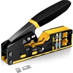 Derwell Yeni Nesil Cat5/6/7/8 Ez RJ45 Pense 8P8C Utp Sıkma Pensesi RJ11 RJ12 RJ45 Ethernet Konektörü Sıkma Kesme Soyma Network Aksesuarları