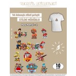 Agg Reklam Ütü ile Yapışan Kıyafet Etiketi Paw Patrol 10LU Set