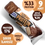 TrioMove Çikolata Kaplamalı Protein Bar - Kurabiyeli ve Sütlü Çikolatalı, %33 Protein, 50 G x 9 Adet