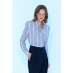 Sagaza Studio SS6060 Kadın Gömlek Yazlık Stil Gri Düz Pamuk-Polyester Kumaş Özellikleri