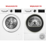 Bosch WGA242X3TR - WQA24201TR 9 kg Çamaşır Kurutma Makinesi 2'li Set Beyaz Renk Fonksiyonel Tasarım