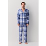 Suwen Sam Erkek Gömlek Yaka Pijama Takımı