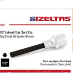 İzeltaş 1/2" T60 Lokmalı Star (Torx) Uç Uzun
