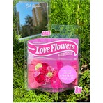 Mini Buket Aynalı Love Flowers Tasarım Pembe Çiçek, Sevgiliye Hediye, Hot