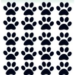 Araba Sticker Kedi Pati 20 Adet Pati Siyah 5 cm