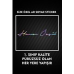 Size Özel Ad Soyad Imza 20X3 cm / Imza Etiket / Araç Sticker / Motor Sticker 1 Adet