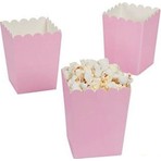Zanzibar 8li Pembe Renkli Baskısız Popcorn Kutusu Mısır Cips İkram Kutusu Adet Sayısı