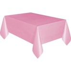 Pembe Renk Kullan At 120X180 cm Doğum Günü Partisi Için Düz Tek Kullanımlık Plastik Masa Örtüsü