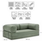Evessan 90 x 180 Kanepe Fitilli Kadife Yıkanır Silinir Pratik Yer Yatağı 90 x 180 cm Orta Yumuşaklıkta Pati Dostu
