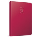 2026 100-ECK Iplik Dikişli - Sert Kapak 14X20 Günlük Beyaz Ajanda Kırmızı