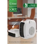 Kiwi KHT-8422 2000 W Elektrikli Fanlı Isıtıcı İç Mekan Kullanımı için Hafif ve Taşınabilir