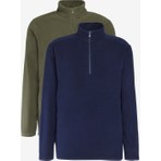 Altınyıldız Classics Unisex 2'li Paket Standart Fit Dik Yaka Soğuk Geçirmez Sweatshirt Polar Lacivert-Haki