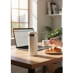 Paslanmaz Çelik Termos Siyah/krem 350ML