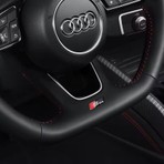 Audi Uyumlu Sline Direksiyon Amblemi Siyah Renk A3 A4 A5 A6 A7 A8 S Rs