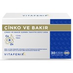 Vitafenix Çinko Bakır Takviyesi 15 Mg Çinko Sülfat ve 2 Mg Bakır Içeren Çinko ve Bakır Takviyesi 30 Kapsül