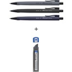 Faber-Castell 3'lü Econ Versatil, Urban 0.7 Mm,super Fine Min 2b 0.7 Mm, 4'lü Yazım Seti