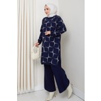 Yıldız Desenli Simli Triko Tunik Pantolon Takım