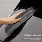 Allmart Süngerli Silikon Bıçaklı Araba Camı Çekici, Su Lekelerini Temizlemek İçin Tasarlandı.