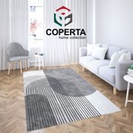 Coperta Home Collection Lastikli Süngerli 6 M2 Halı Örtüsü Modern Tema 200 x 300 cm Yıkanabilir Polyester Özellikli No:5