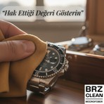 Brz Clean Lux Shıne Güderi Parlatma Bezi | Altın, Gümüş, Mücevher, Saat Temizleme Bezi ✨ Değerli Eşyalar Için Parlaklık ve Koruma