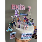 Neris Design K-Pop Temalı 3D Cake Topper – Doğum Günü Pasta Süsü (18 Parça Set)