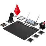 Makro Ofis Lina Sümen Takımı 11 Parça Siyah Full Set