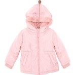 Hellobaby Kız Bebek Basic Kapüşonlu Mont Fermuarlı Hakim Yaka Uzun Kol Bej