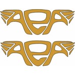 Yamanb Altın Elbiseli Adam 2 Adet Suya Dayanıklı Kask Pc Leptop Motorsiklet Sticker 12*4cm 2 Adet Metalik Gold