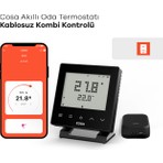Cosa Akıllı Oda Termostatı V5 Kablosuz Kontrol ile Siyah Renk Dijital Ekran Özellikli