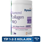 Dynavit Diamond Multi Collagen&Bromelain (Ananas Ekstresi) 300g Toz - Ödem Atımı&Diyetisyen Önerisi - Hidrolize Peptit Tip 1&3 Sığır ve Tip 2 Tavuk Kolajeni, Bromelain