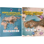 Kr Akademi Yayınları Coğrafyanın Kodları Türkiye ve Dünya Haritaları Çalışma Defteri ve Soru Bankası Seti (Tüm Sınavlar Için)