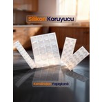 Bloom Picks 60 Adet Şeffaf Silikon Tampon Ped Seti 3 Boy Kendinden Yapışkanlı Çarpma Önleyici Sessiz Duvar Kapak Koruma