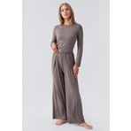 Artış Collection Uzun Kollu Crop Bol Paça Esnek Viskoz Pijama Takım 18210