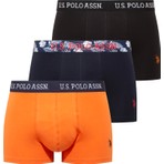 U.s. Polo Assn. 80651 Lacivert - Siyah - Turuncu 3 Lü Boxer