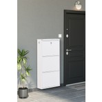 Arpelia Metal Ayakkabılık 3’lü Kilitli (Beyaz)