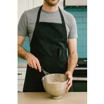 YUNUSOĞLU HOME Siyah Gabardin Kumaş Mutfak Aşçı Önlüğü Master Chef